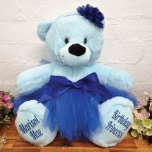 Birthday Princess Teddy Bear 40cm Light Blue