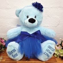 Baby Princess Teddy Bear 40cm Light Blue