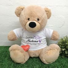 Voice Recordable Graduation Bear with T-Shirt - Cream 40cm