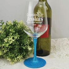 Graduation Engraved Personalised Wine Glass 450ml
