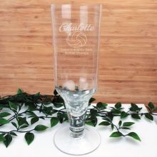 Netball Coach Engraved Personalised Pilsner Glass