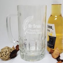 Teacher Engraved Personalised Glass Beer Stein