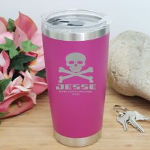 Personalised Insulated Travel Mug 600ml Pink (M)