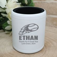 Basketball Coach Engraved White Stubby Can Cooler