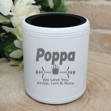 Poppy Engraved White Can Cooler Personalised