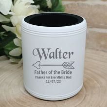 Father of the bride Engraved White Stubby Can Cooler
