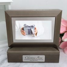 50th Photo Keepsake Trinket Box - Charcoal Grey
