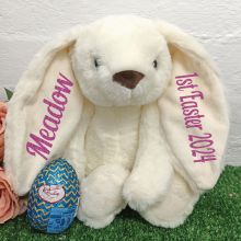 Personalised 1st Easter Bunny Plush Snowy
