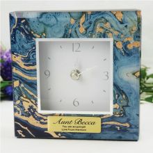 Aunt Glass Desk Clock - Fortune of Blue