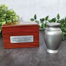 Memorial Mini keepsake Urn Matte Stainless Steel