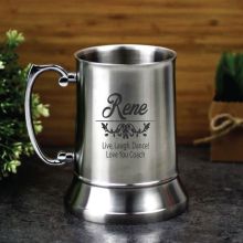 Dance Coach Engraved Personalised Stainless Beer Stein Glass