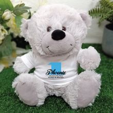 1st Teddy Bear Grey Personalised Plush