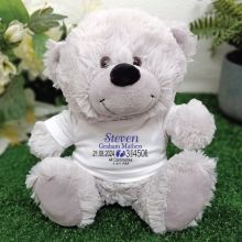 Personalised Baby Birth Details Teddy Bear Grey