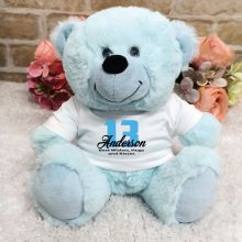 Personalised 13th Birthday Teddy Bear Light Blue