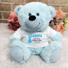 Personalised Grandpa Light Blue Teddy Bear