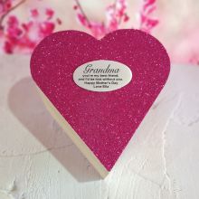 Grandma Glitter Heart Gift Box with Message