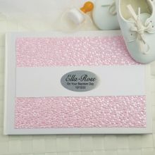 Baby Shower Guest Book Keepsake Album - Pink Pebble