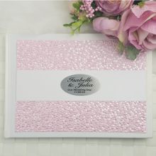 Wedding Guest Book Keepsake Album - Pink Pebble