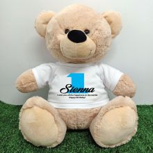 1st Birthday Bear with T-Shirt 40cm Cream
