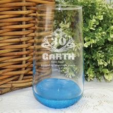 30th Birthday Engraved Personalised Glass Tumbler (M)