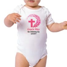 Personalised Baby Girl Christening Bodysuit
