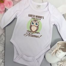 Guess Whoo's Going to Be Baby Announcement Bodysuit