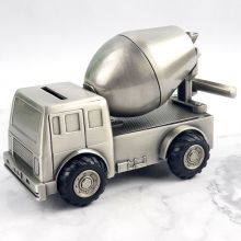 Cement Truck Pewter Money Box