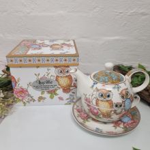 Owls Tea For One in Birthday Gift Box