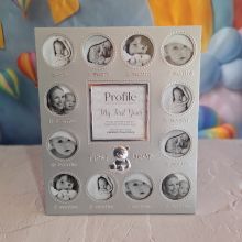Baby's First Year Silver Photo Frame