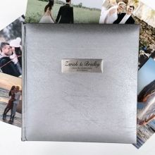 Personalised Anniversary Photo Album Silver 200