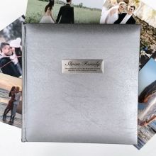 Personalised  Family Photo Album Silver 200