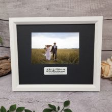 Wedding White Photo Frame 4x6  Black Matt