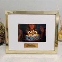 16th Birthday Personalised Photo Frame Gold