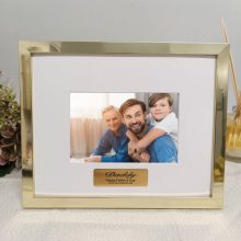 Dad Personalised Photo Frame Gold