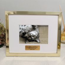 Pet Memorial  Personalised Photo Frame Gold