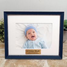 Personalised  Baby Photo Frame Amalfi Navy 5x7