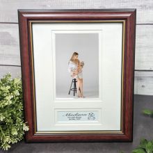 Classic Wood Photo Frame with Personal Message