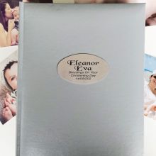 Personalised Christening Day Album 300 Photo Silver