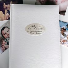 Personalised Anniversary Album 300 Photo White