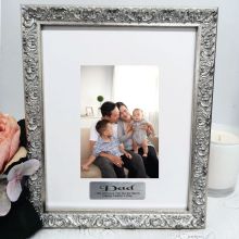 Dad Personalised Ornate Silver Photo Frame Louvre 4x6