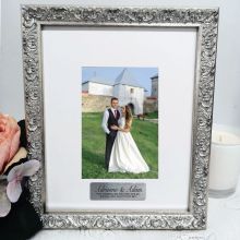 Wedding Personalised Silver Photo Frame Louvre 4x6