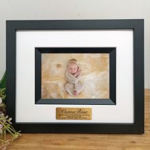 Christening Personalised Photo Frame Silhouette Black 4x6 