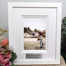 1st Birthday Personalised Photo Frame Silhouette White 4x6 