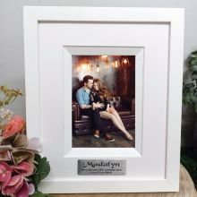 30th Birthday Personalised Photo Frame Silhouette White 4x6 