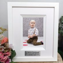  Christening Personalised Photo Frame Silhouette White 4x6 