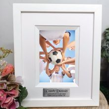 Coach Personalised Photo Frame Silhouette White 4x6 