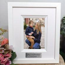 Godmother Personalised Photo Frame Silhouette White 4x6 