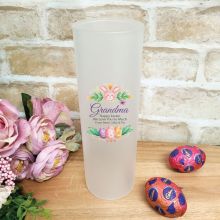 Grandma Easter Frosted Glass Vase - FloralBunny
