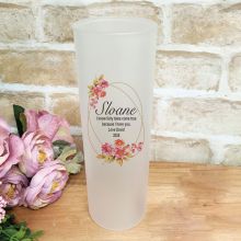Personalised Frosted Glass Vase - Buttercup