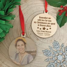 Memorial Christmas Photo Wooden Ornament - In Heaven